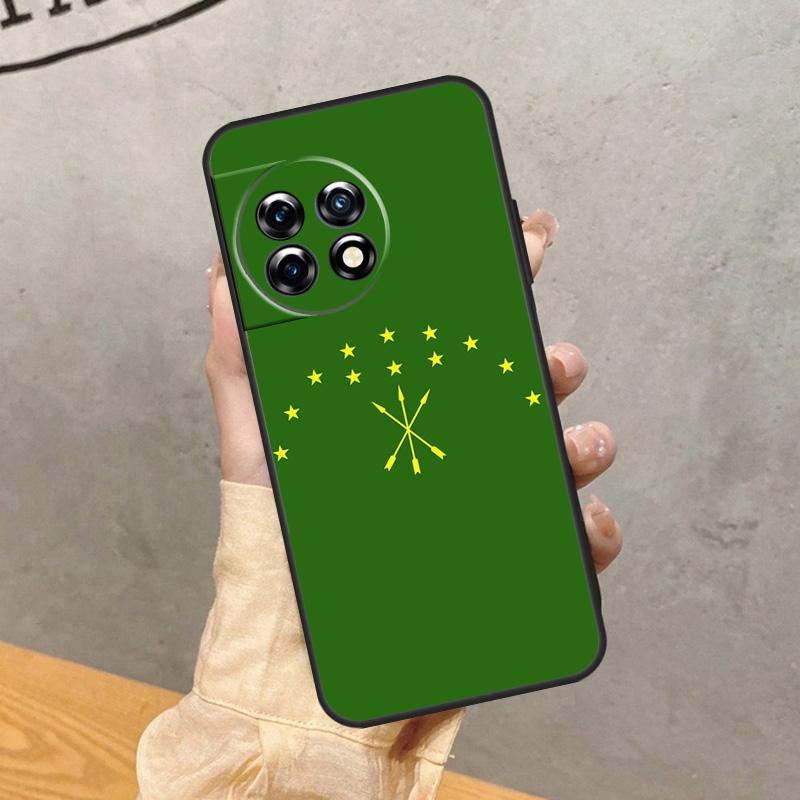 Tschirkassische Flagge Hülle Für OnePlus 8 9 10 Pro 15 13 12 11 13T 13R 12R 10T 8T Nord CE 5 2 3 4 Lite N20 N30 Cover