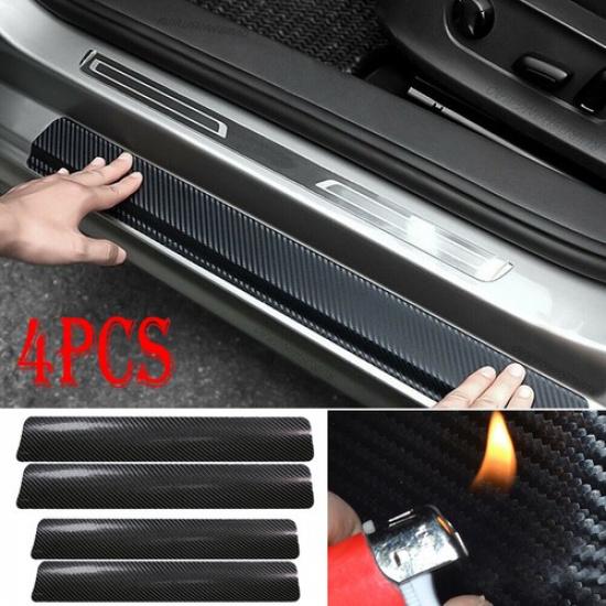 4× Car Door Plate Sill Scuff Cover Anti Scratch Sticker Strip Tape Accessories