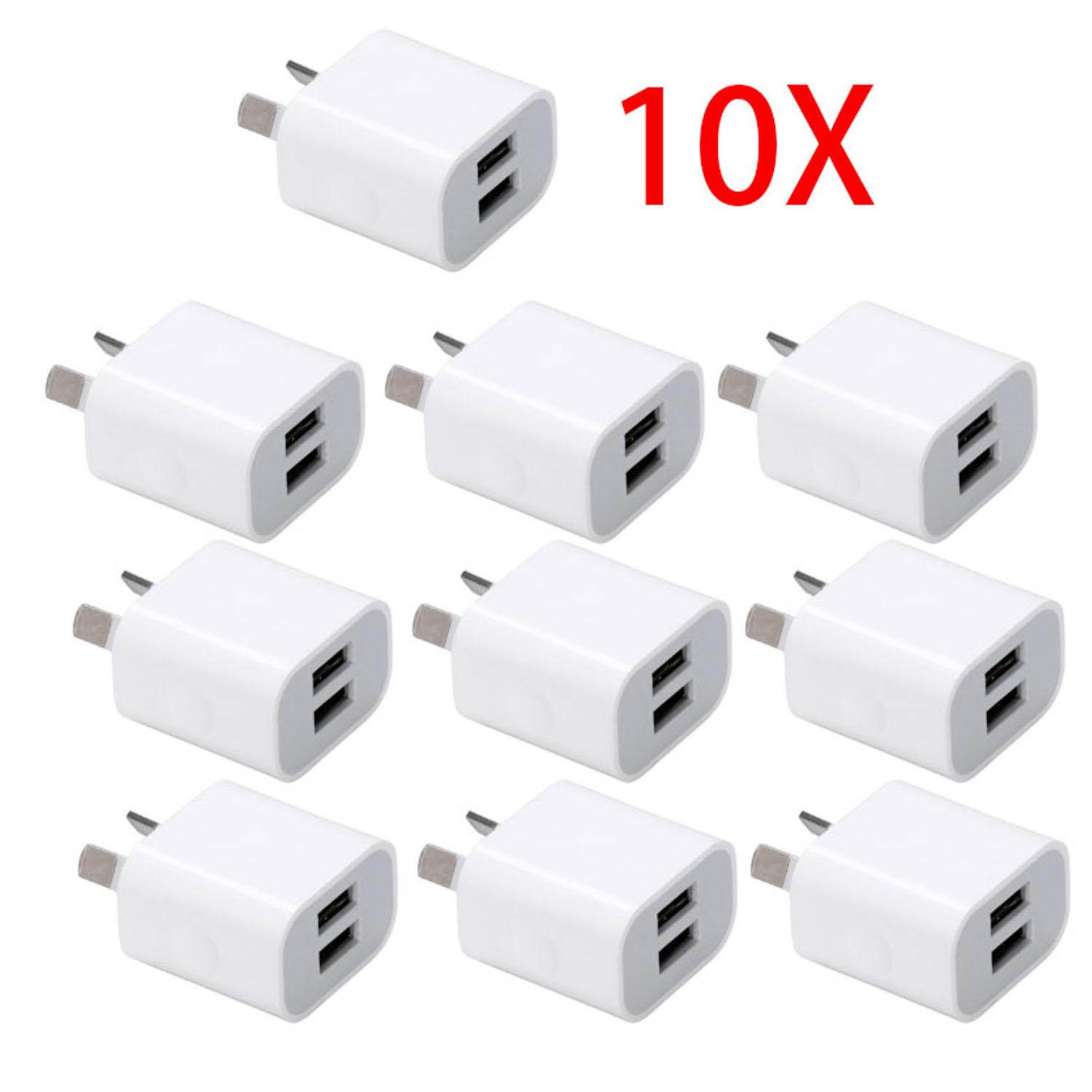 

1/3/5/10 шт. Практичная электроника Новое зарядное устройство AU Plug адаптер сотовые телефоны 2.1A Dual Port Plug стандартный настенный адаптер 10pcs AU Plug