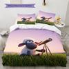 Shaun the Sheep2 Pattern Bedding Quilt Set  Home Decoration  Gift (1 * duvet cover + 2 * pillowcase  without core)