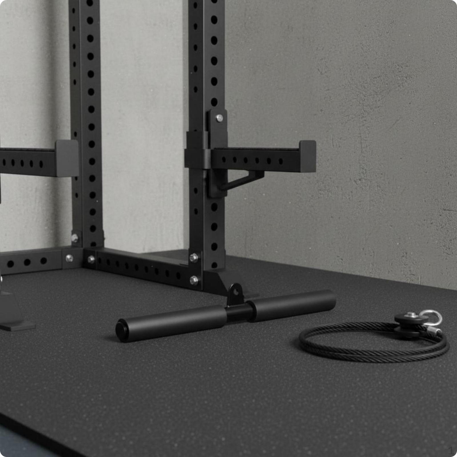 Pulldown Bar Handle Black Lat Hollow Metal Rope for Home Gym 50CM