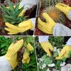 2pcs Rose Pruning Gloves Goatskin Pigskin Leather Anti Slip Thorn Proof Long Gardening Gloves with Elastic Wrist Straps