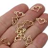 50pcs/package Silver Plated Heart Charm Links Pendant Connectors for Jewelry Making Bracelet DIY Craft Accessories
