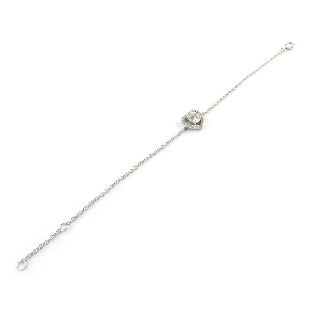 Les Trésors De Lily [N6828] - Bracelet argent 'Love' blanc argenté - 12x12 mm