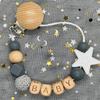 Handgefertigt Personalisierte Name Kaktus Schnullerclips Ketten Silikonperlen Personalisieren Säugling Chupetero Zahnung Personalisiert Geschenk