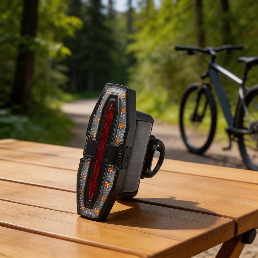 Feu Arrière Télécommandé Lumière Solaire pour Vélo Clignotants Sans Fil