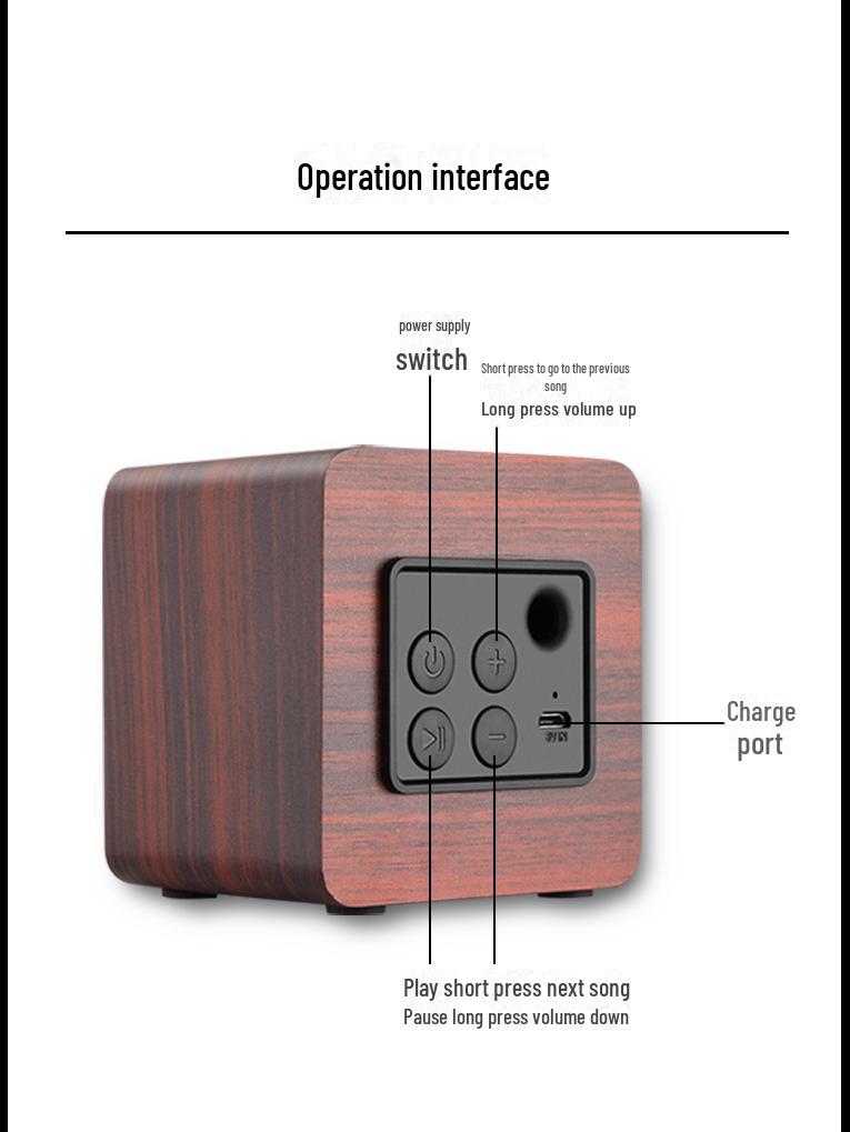 Mini alto-falante Bluetooth sem fio retrô para eventos e presentes
