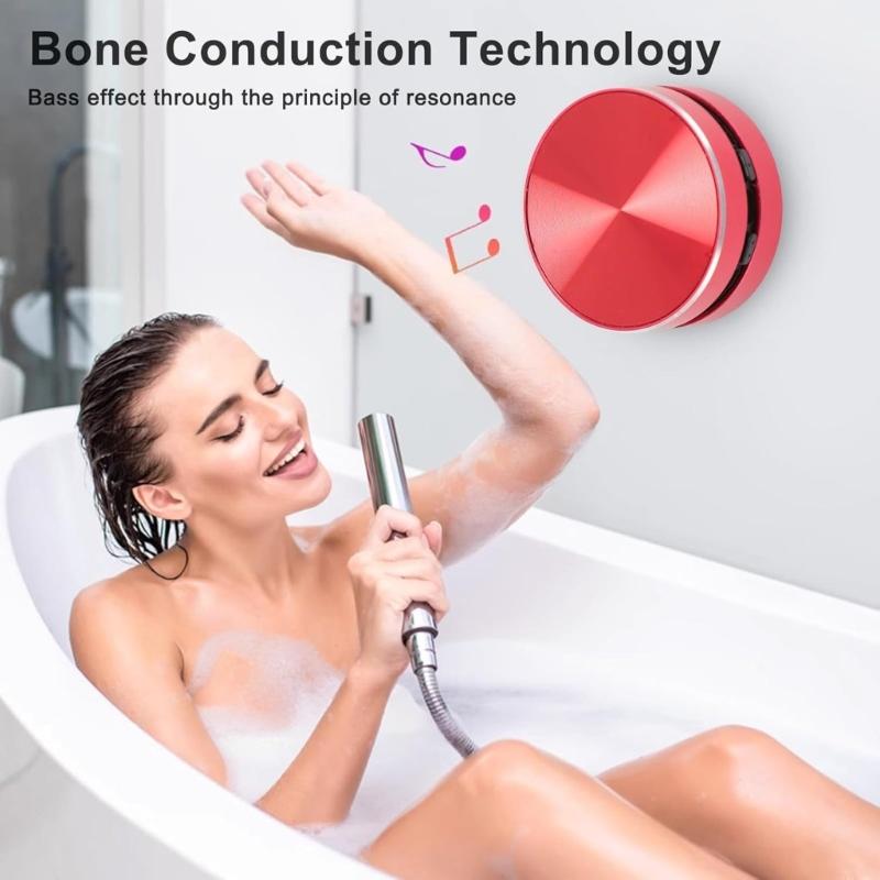 Wireless Speaker Bone Conduction Bass Technology Suction Cup Magnetic Base Designing For Outdoor Travel Home Bathroom