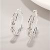 1 Pair of Earrings Exquisite Explosive Style Rhinestone Earrings for Men and Women Big… More