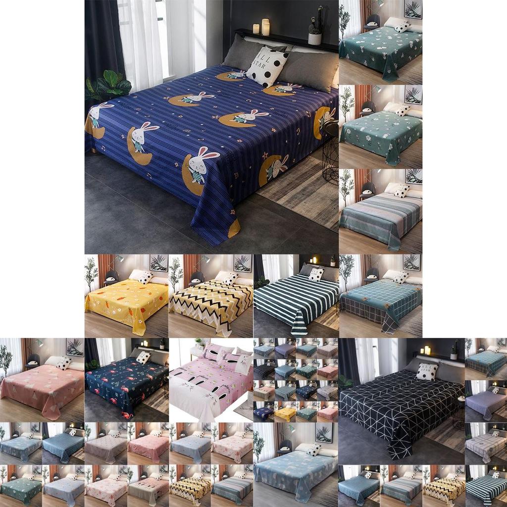Cartoon Printed Flat Sheet Mattress Cover With Soft Polyester For Home Or Hotel**