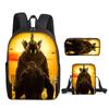 2021 Godzilla Wars King Kong School Bag Three-Piece Combination Set Primary And Secondary School Students Printed Backpack Cartoon School Bag
