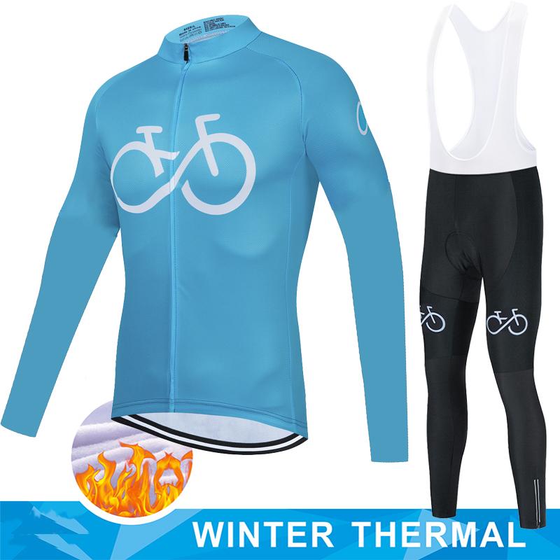 Winter Thermal Fleece Cycling Jersey Bike Men Triathlon Termal Clothing Sets Bicycles Cycle Mtb Man Long Sleeve Clothes 2026 Bib