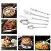 20/30pcs Dinnerware Set Stainless Steel Tableware Hammer Pattern Handle Knife Fork Coffee Spoon Flatware Dishwasher Safe Cutlery