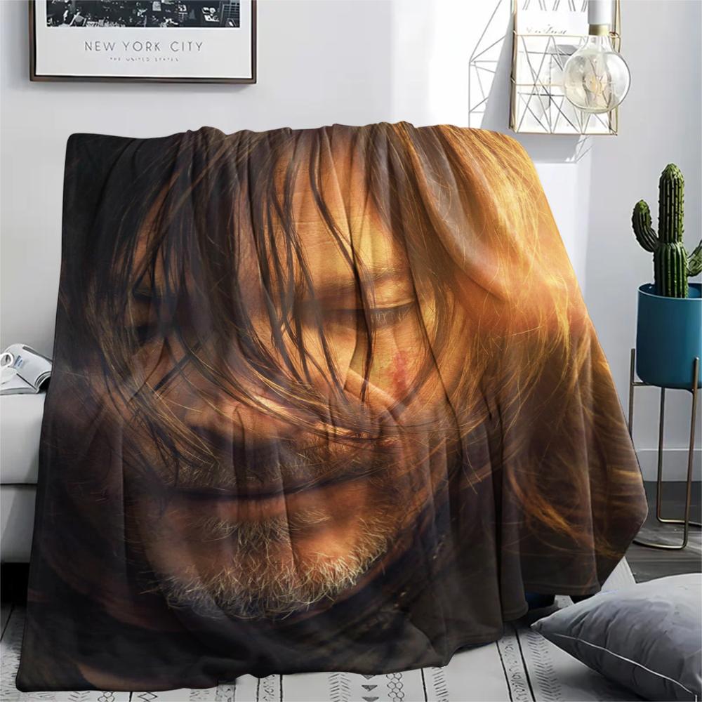 1PC THE WALKING DEAD Print Flannel Blanket, High quality Comfortable for All Seasons, Home Decor, Warmth and Comfort, Perfect for Christmas Gifts215
