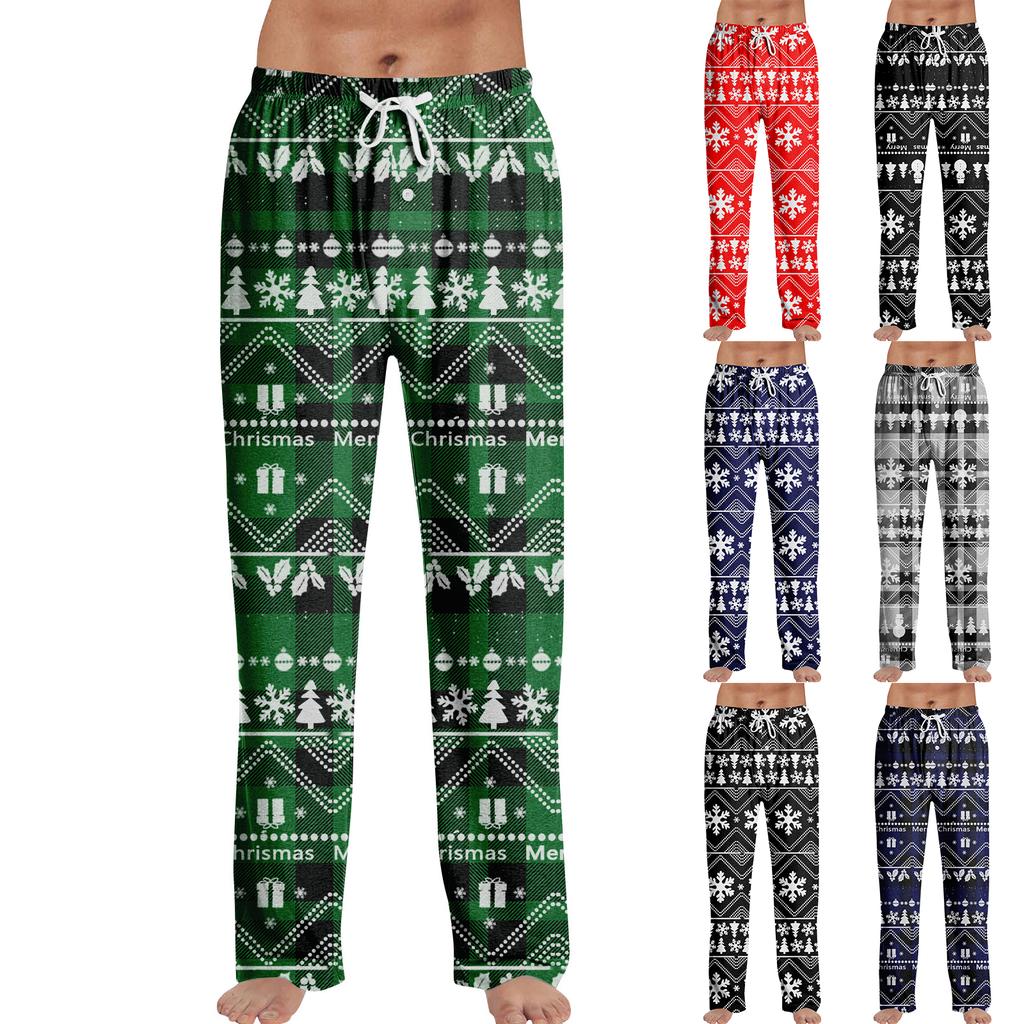 Anime Pajama Pants Sleepwear Casual Drawstring Elastic Waist Pants Comfy Straight Yoga Loose Trousers