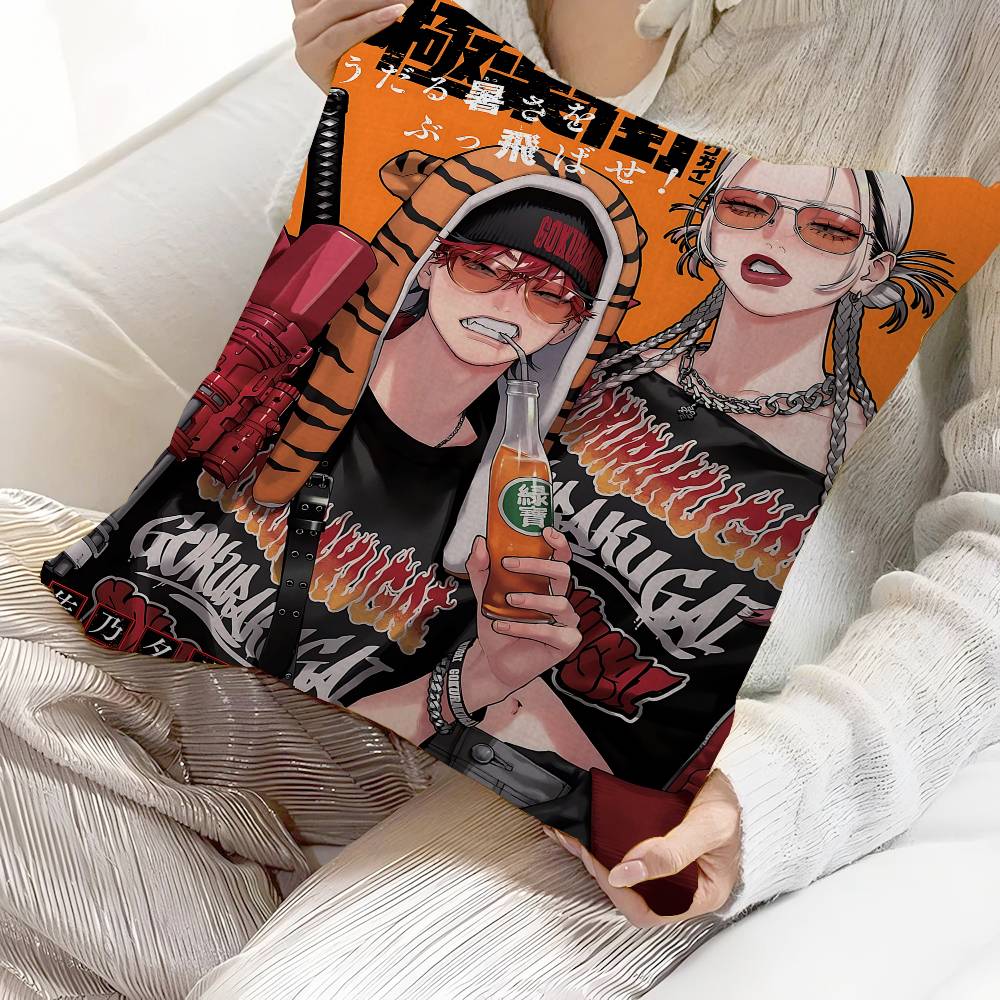 Аниме G-Gokurakugai Наволочка Подушка Обивка Диван Декоративная Подушка Домашний Декор Наволочка 30cmx30cm