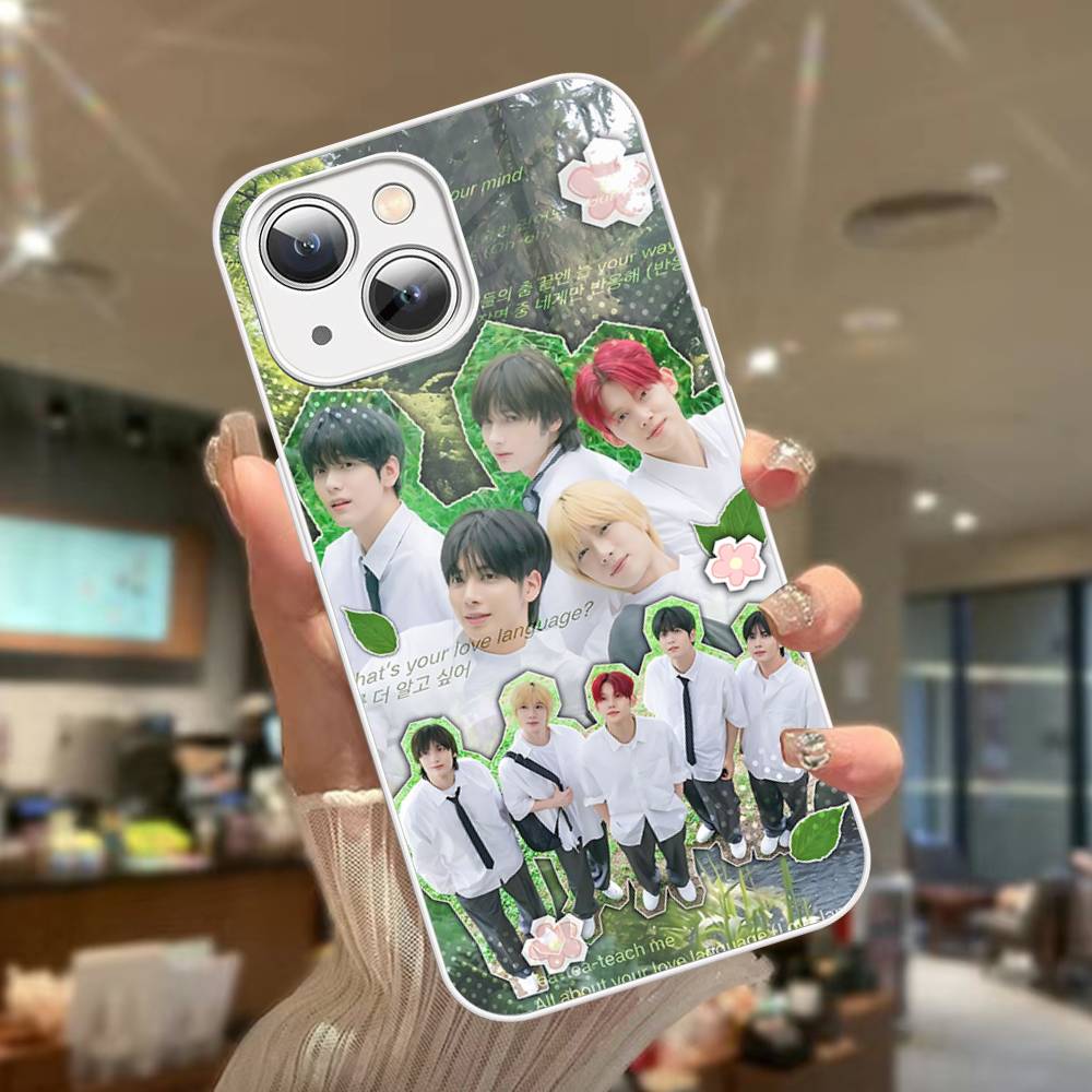 K-Kpop Group T-TXT-S Tempered Glass For Iphone 14 13 12 11 Pro Mini XS MAX 14Plus X XS XR Fundas