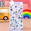 6pcs Cute Aesthetic Cartoon 3D Crystal Stickers Kawiai Girl DIY Decoration Sticker Luggage Phone Laptop Reward Decals Toy