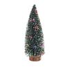 Mini Flocked Sticky Beads Christmas Tree 15/20/25/30cm Lifelike Artificial Pine Tree Handmade Plastic Christmas Tree Ornaments