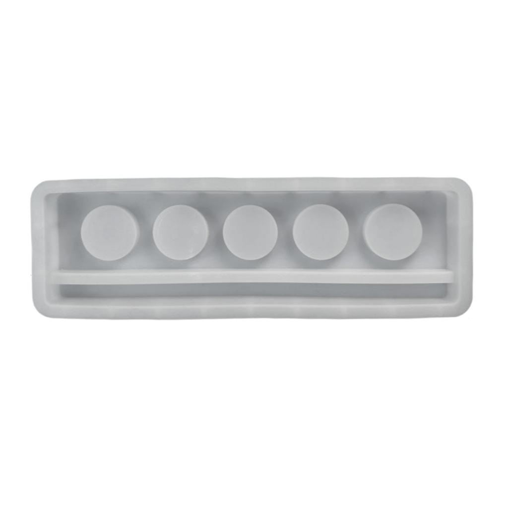 Long Candle Holder Molds Five Hole Tealight Holder Molds Base Molds for DIY Craft Tealight Holder Home Decorations