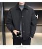 Herren Winter/Herbst Leichte Jacke im Hemdstil mit Daunenfüllung (weiße Entendaune), Neuer lockerer Schnitt, Große Größen Arbeitskleidung.