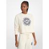 Graphic Logo Cotton Blend Cropped Sweatshirt Jt6524la28110 Bone