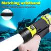 High Power Diving Flashlight 18650 Underwater Lantern Rechargeable Lamp IPX8 Waterproof Professional Dive Torch With Wrist Strap