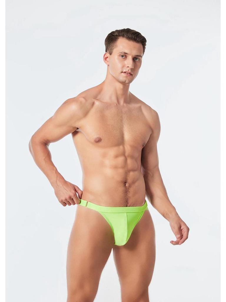 Męskie Trójkątne Kąpielówki z Metalową Klamrą - Europejska i Amerykańska Moda