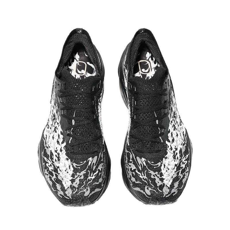 New Anta C202 6.0 PRO Cushioning, Wear Resistant Low Top Carbon Plate Racing Running Shoes Men's Black White Gray 112535576-1