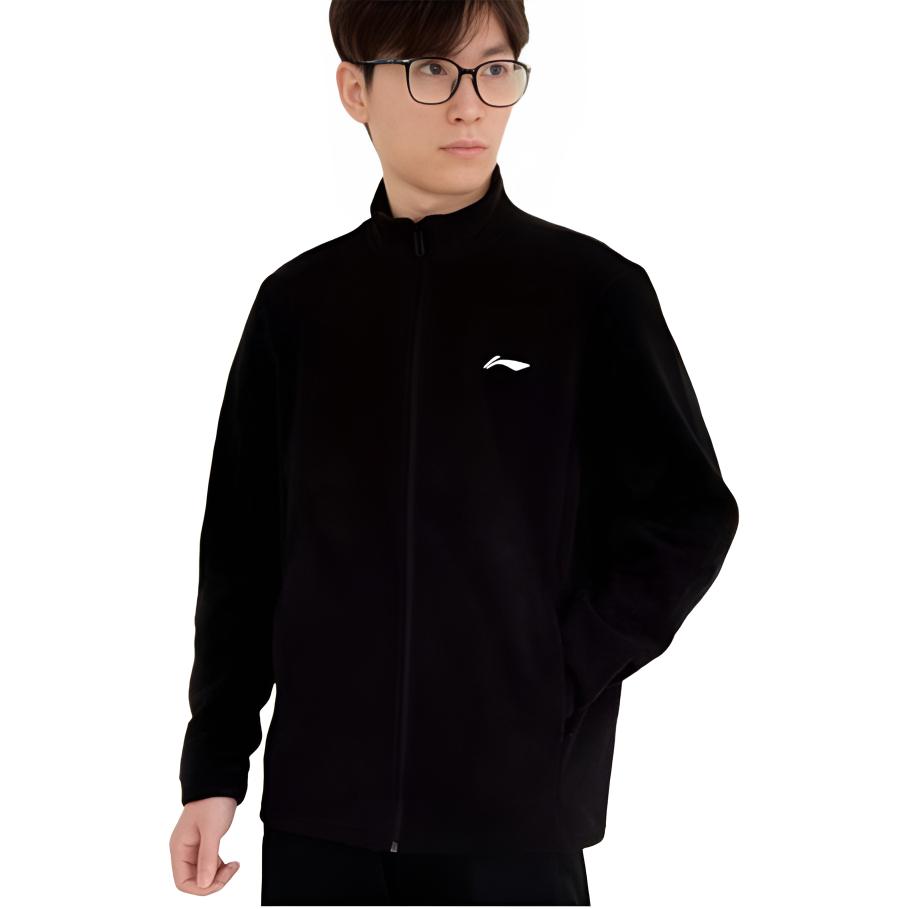 Li Ning Fleece Stand Collar Jacket Unisex Outerwear AMDV127-1