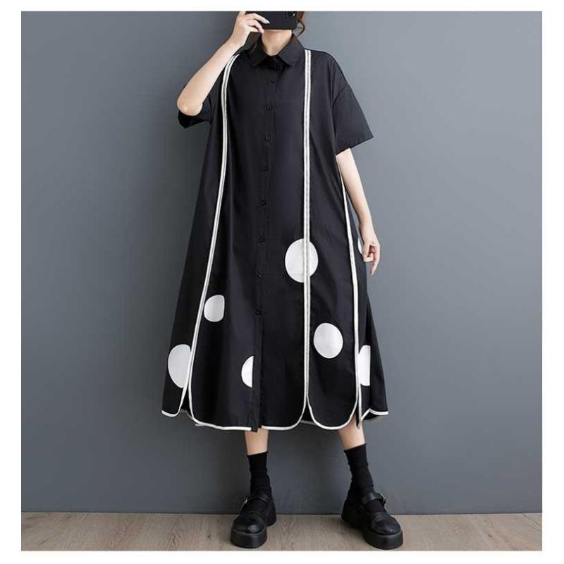 

Свободное платье средней длины в стиле ретро с художественным принтом кружева One size чёрный