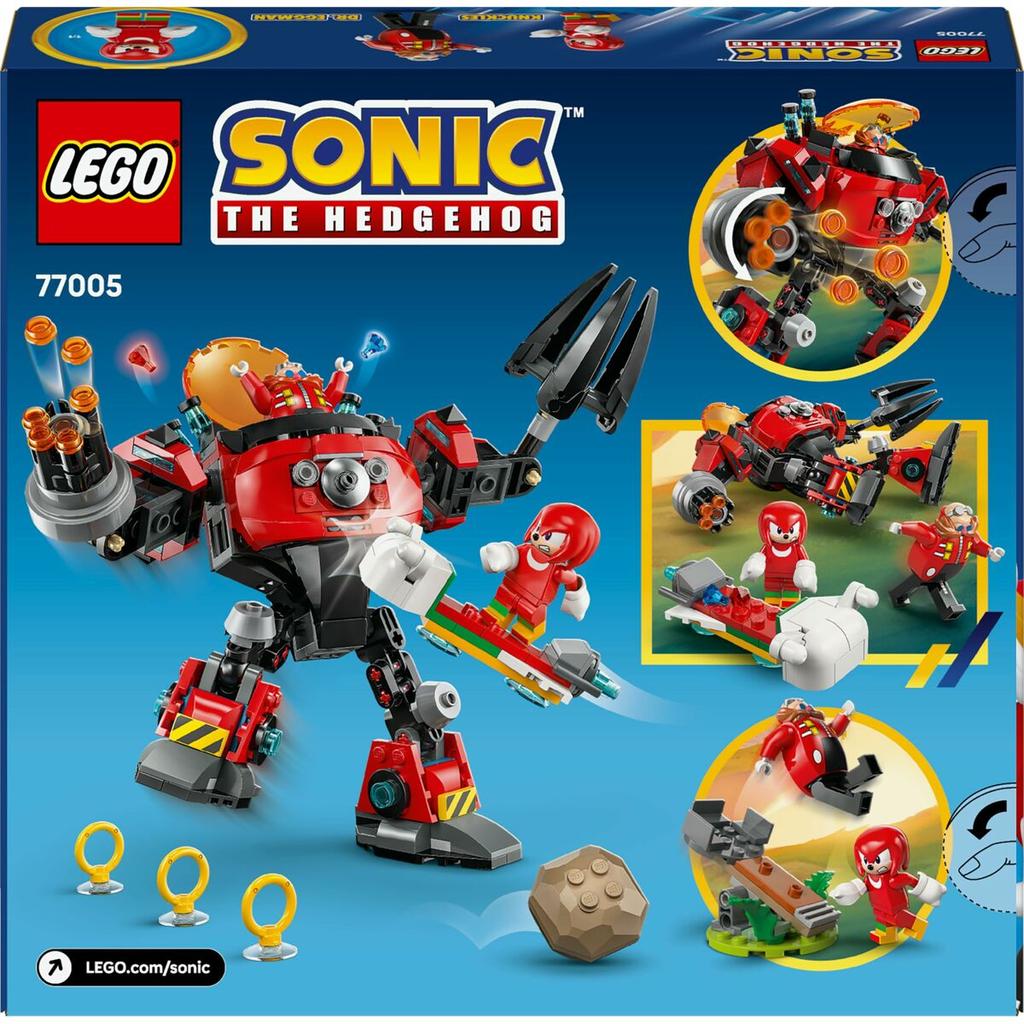 Construction Set Lego 77005 Sonic Knuckles VS Dr. Eggman Egg Crusher Mech 350 Pieces