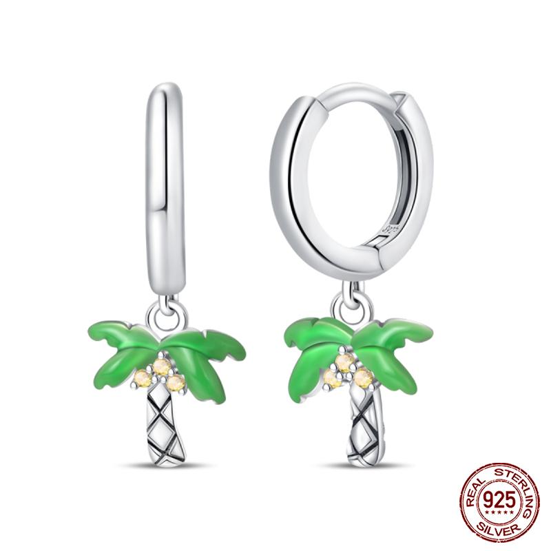 Modische leuchtende Glühwürmchen-Ohrringe 925er Sterlingsilber Lila Schmetterling Welle Fischschwanz Anhänger Ohrringe Feiner Party-Schmuck Geschenke