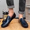 Herr Loafers Moccasins Färg Körskor Bekväma Plattor Casual Slip-ons Större Storlekar Pea Shoes för Män