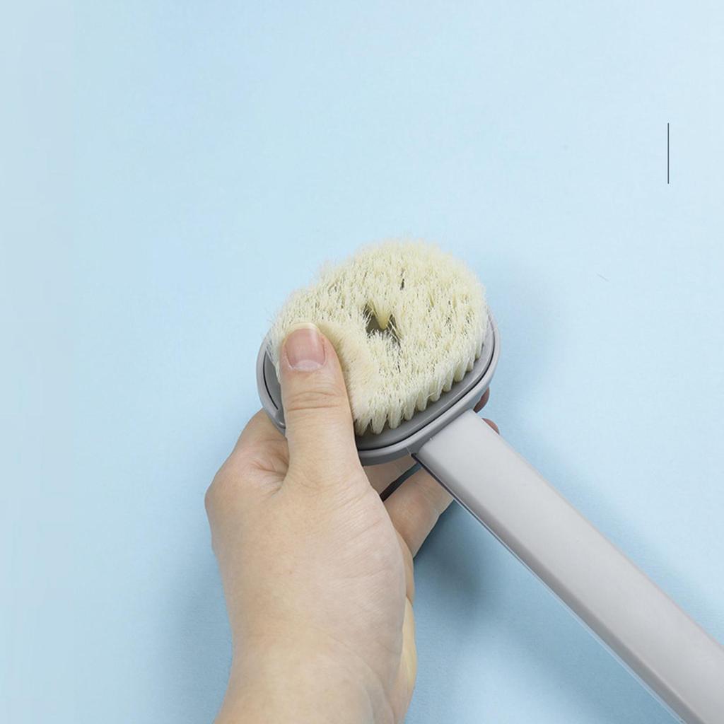 Long Handle Body Brush with Shower Gel Container for Men and Women Elderly