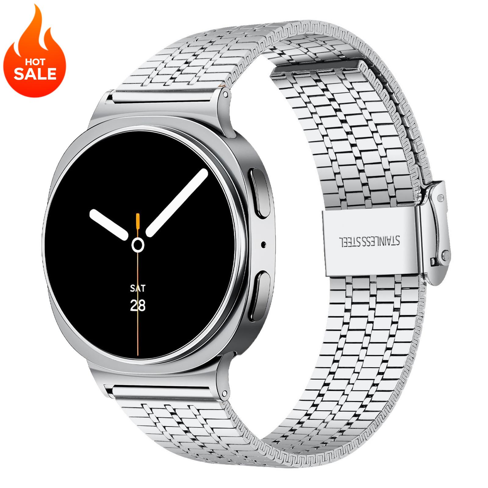 

Металевий ремінець для Samsung Galaxy Watch 8 40мм 44мм 8Classic 46мм Ultra (2025) Браслет з нержавіючої сталі 47 мм для ремінця Galaxy Watch Galaxy Watch 8 44mm срібний