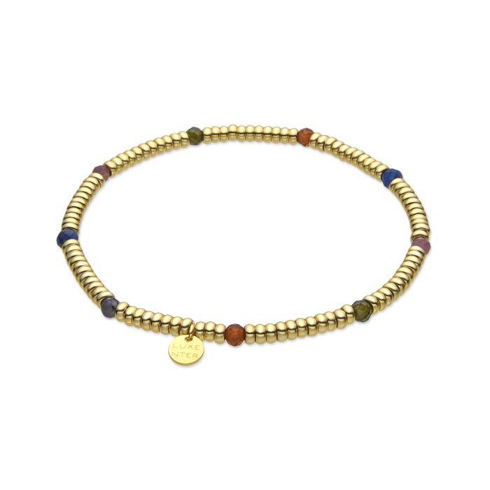 Bracelet - LUXENTER - Deli - Argent 925 - Cristal multicolore - Or 18k