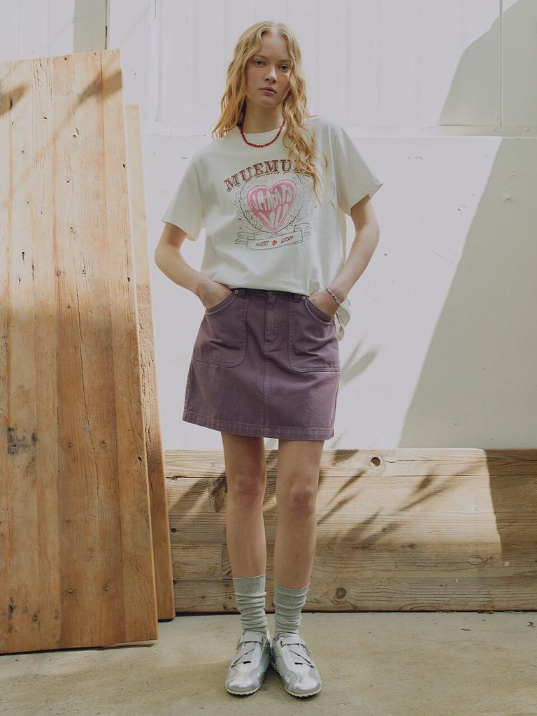 Mwimwieleu Dying Mini Denim Skirt Mu2633Sk301M