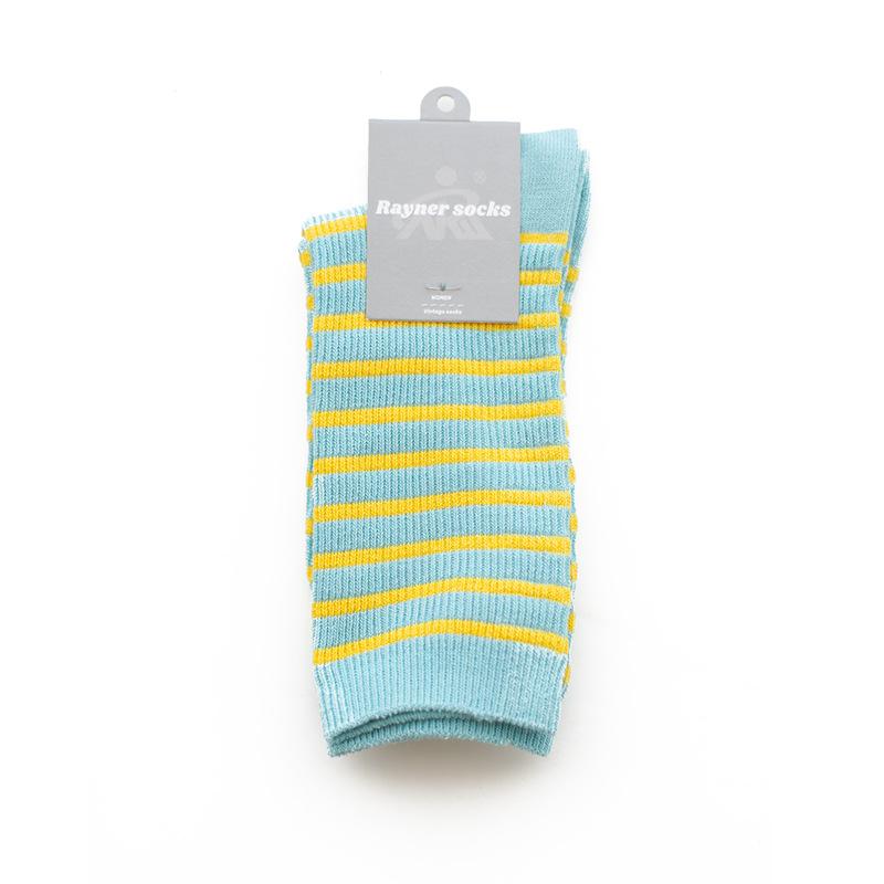 Striped Mid-Leg Socks Ceiling Xiaohongshu Exploration Store Recommended Colored Striped Mid-Length Socks Collection
