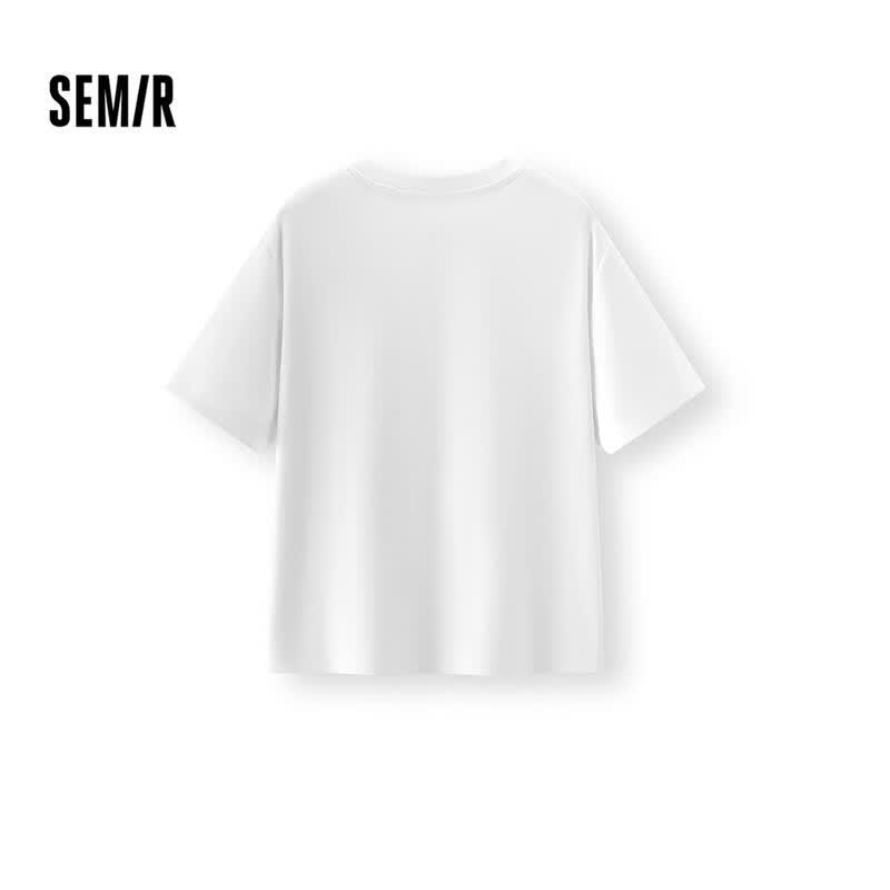 Semir Women's Cropped Slim Fit Printed T-shirt