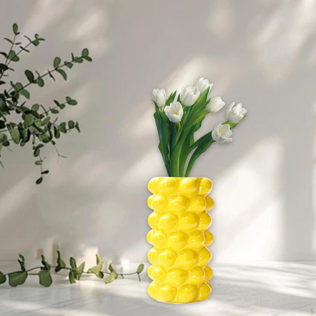 Flower Arrangement Fruit Vase Desk Ornament for Dry Fresh Porcelain Table