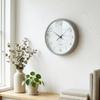 KATOMOKU Muku Clock 13 Gray Wall Continuous Second Diameter km-104GRRC Clock, Hand, 30.0cm (Radio-controlled)
