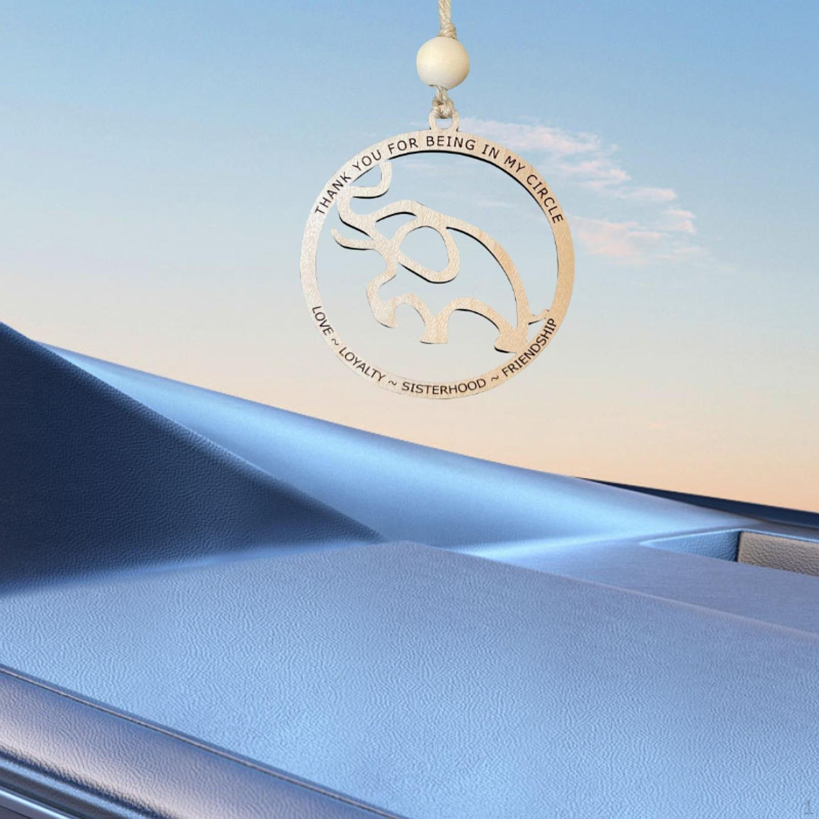 

Слон деревянный автомобиль подвесной орнамент зеркало подвеска универсальный деревянный знак табличка на Рождество with Bead