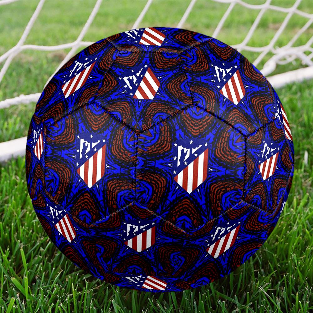 Pallone da Calcetto Indoor Club Atlético de Madrid Colorato Per Tutte le Età Cucito a Macchina PVC Pronto per la Competizione Resistente Alto Rimbalzo