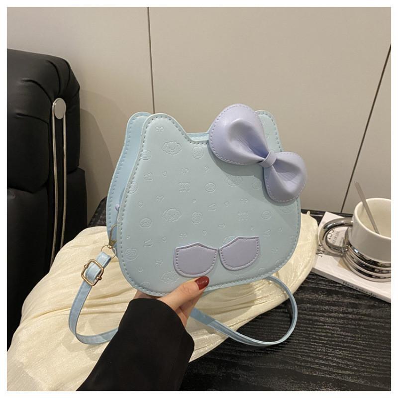 Cute Shaped Cat Butterfly Bow Decoration Women Casual Shoulder Bag For Use Daily