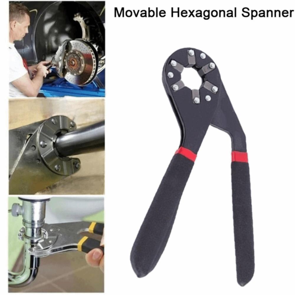 6/8 Inch Outer Hexagonal Wrench Clampable Magic Wrench Movable Hexagonal Spanner Repair Tool