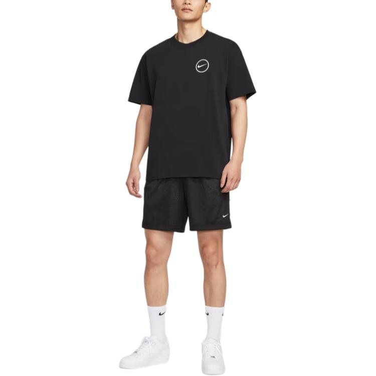 Nike T Shirts Men's Black Crew Neck Moderate HJ3407-010-