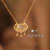 Womens Auspicious Cloud Necklace New Chinese Style Clavicle Chain Hypoallergenic Non-Fading