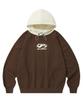 Scratch Symbol String Hoodie - Brown
