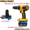 Battery Adapter/Converter For Makita 18V BL Li-ion Battery TO Dewalt 18V Ni-Cd Ni-Mh Series Cordless Power Tools(Only Adapter)